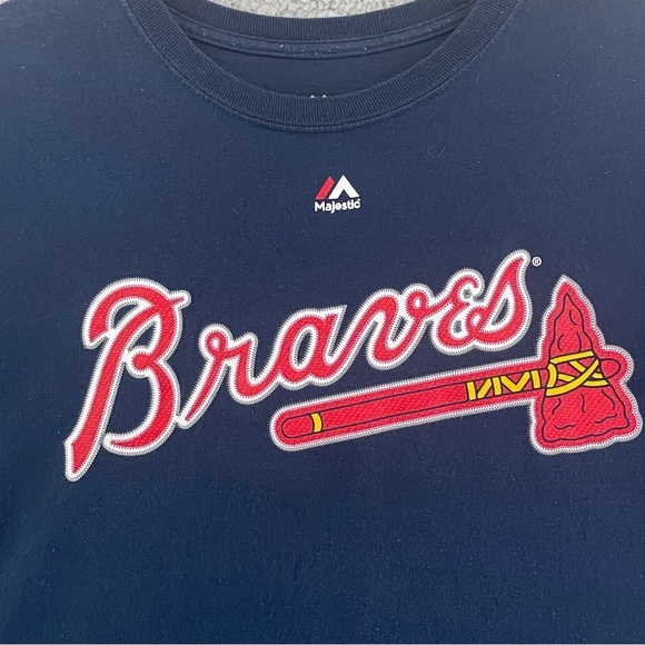 Atlanta Braves Graphic T-Shirt Freddie Freeman #5 Adult Men’s 2XL Navy Blue MLB - Picture 2 of 10